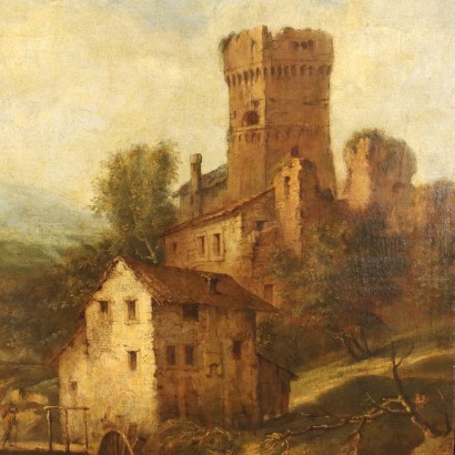 Dipinto Paesaggio con Torrente Mulino e,Paesaggio con torrente mulino e figure,Dipinto Paesaggio con Torrente Mulino e%,Paesaggio con torrente mulino e figure,Dipinto Paesaggio con Torrente Mulino e%,Paesaggio con torrente mulino e figure