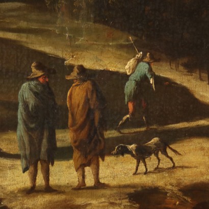Dipinto Ambito di Marco Ricci,Paesaggio invernale con figure,Marco Ricci ,Marco Ricci ,Marco Ricci ,Dipinto Ambito di Marco Ricci,Marco Ricci