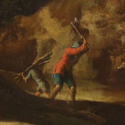 Dipinto Ambito di Marco Ricci,Paesaggio invernale con figure,Marco Ricci ,Marco Ricci ,Marco Ricci ,Dipinto Ambito di Marco Ricci,Marco Ricci