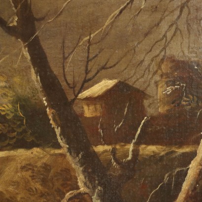 Dipinto Ambito di Marco Ricci,Paesaggio invernale con figure,Marco Ricci ,Marco Ricci ,Marco Ricci ,Dipinto Ambito di Marco Ricci,Marco Ricci