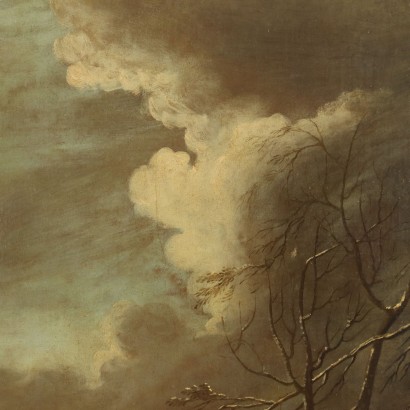 Dipinto Ambito di Marco Ricci,Paesaggio invernale con figure,Marco Ricci ,Marco Ricci ,Marco Ricci ,Dipinto Ambito di Marco Ricci,Marco Ricci