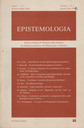 Epistemologia. Rivista italiana di Filosofia della Scienza (Anno V 1982 - N. 1)