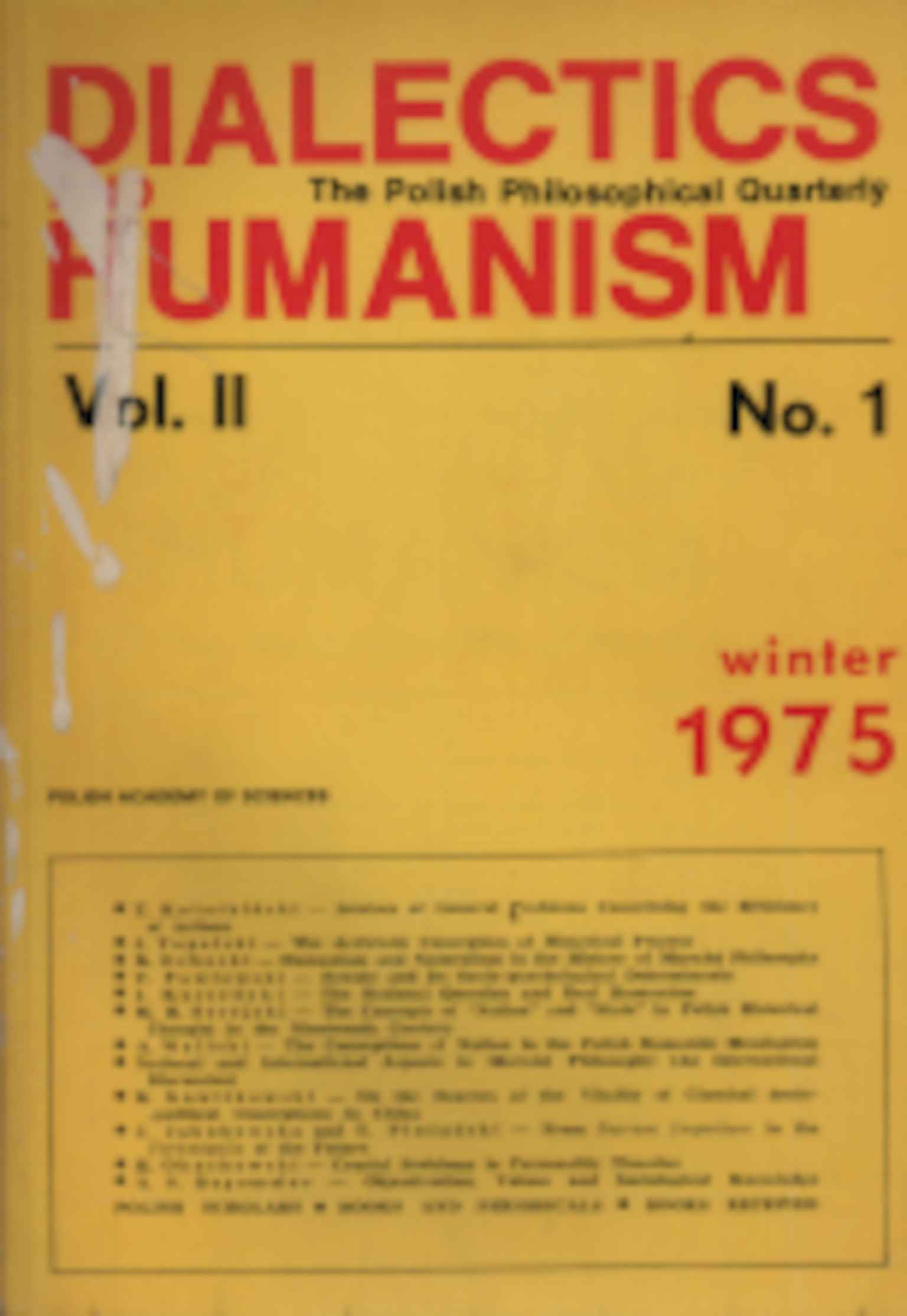Dialectics and humanism. The Polish Phil