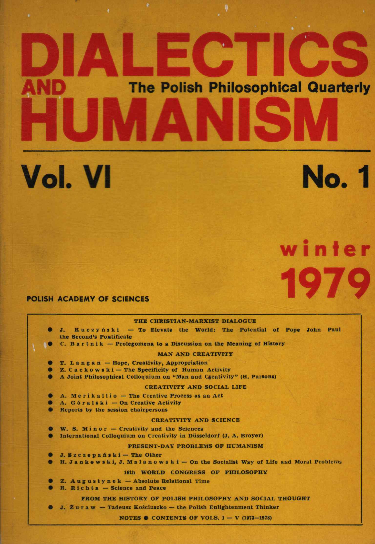 Dialektik und Humanismus. Der polnische Phil