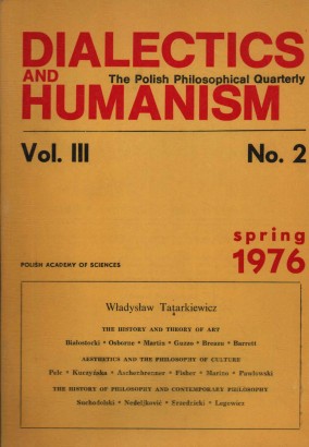 Dialectics and humanism. The Polish Philosophical Quarterly (Vol. III-No. 2)