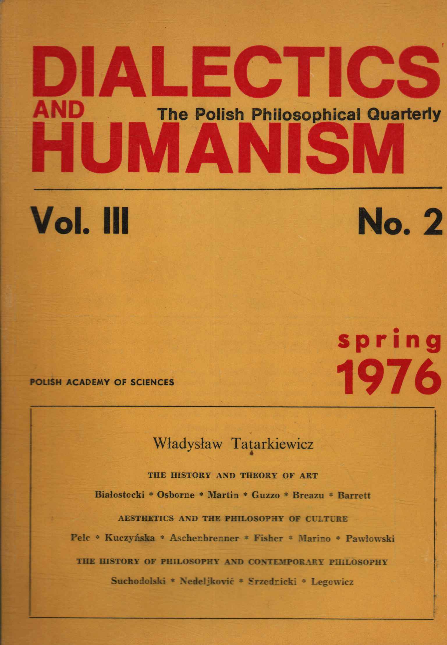Dialektik und Humanismus. Der polnische Phil