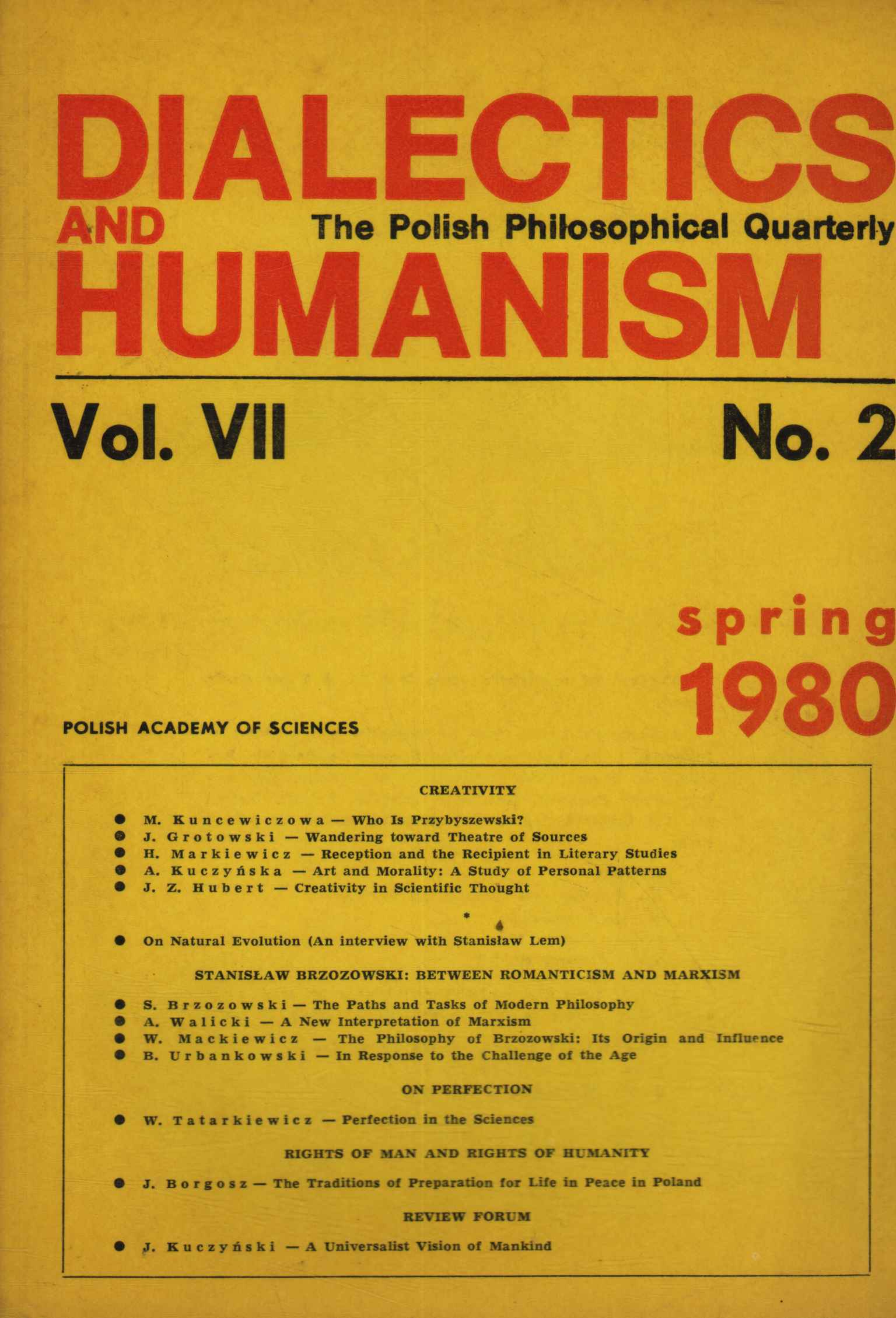 Dialektik und Humanismus. Der polnische Phil