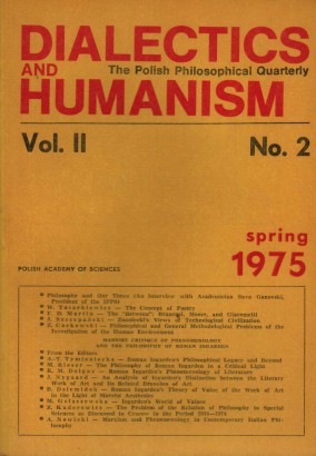 Dialectics and humanism. The Polish Philosophical Quarterly (Vol. II-No. 2)