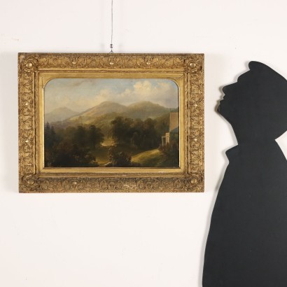 Painting Landscape with Building and Herds,Landscape with Buildings and Herds