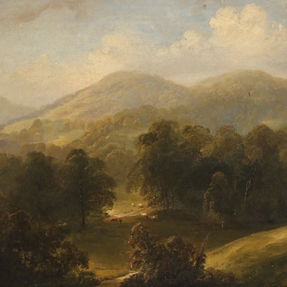 Painting Landscape with Building and Herds,Landscape with Buildings and Herds