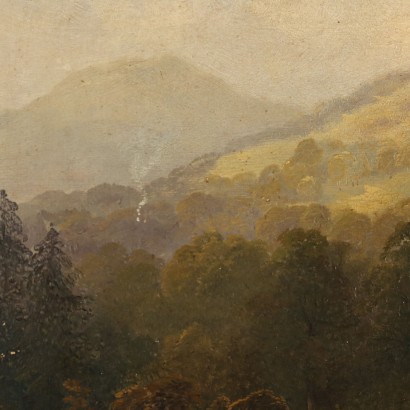 Painting Landscape with Building and Herds,Landscape with Buildings and Herds