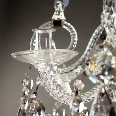 LAMPADARIO,Lampadario Veneziano in vetro soffiato