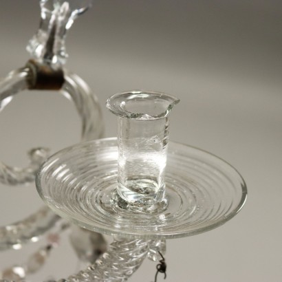 LAMPADARIO,Lampadario Veneziano in vetro soffiato