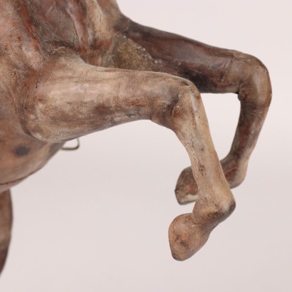 Leather Covered Prancing Horse