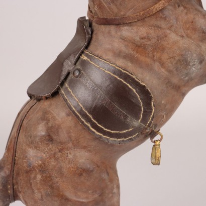 Leather Covered Prancing Horse