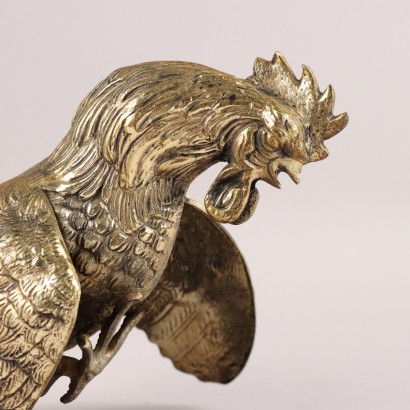 Par de gallos de bronce