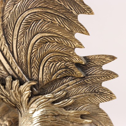 Par de gallos de bronce