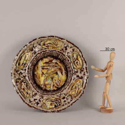 Piatto in Maiolica Carlo Zauli Faenza,Carlo Zauli,Carlo Zauli,Carlo Zauli,Carlo Zauli,Carlo Zauli