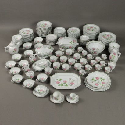 Arbre Rose Limoges Porcelain Dinnerware Set
