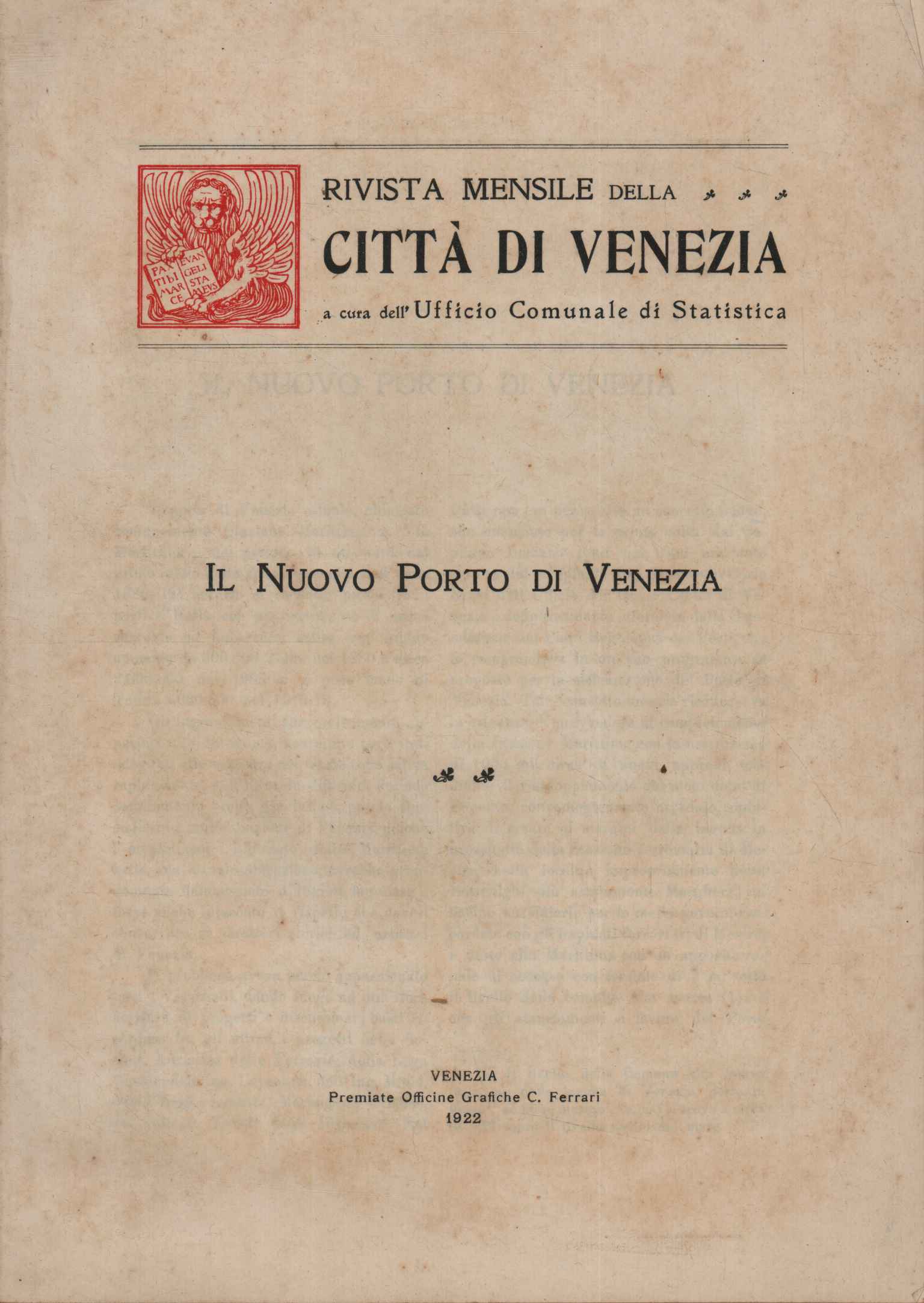 Il nuovo porto di Venezia