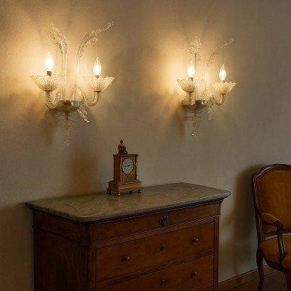 Coppia appliques Murano