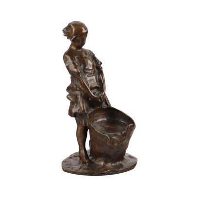 La Lavandaia Scultura in Bronzo Elia Sala