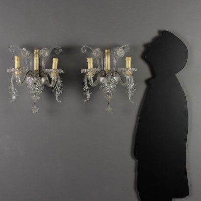 COPPIA APPLIQUES,Coppia di Appliques Veneziane