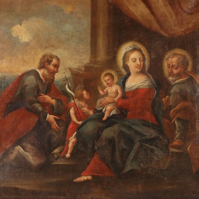 Dipinto Sacra Famiglia con Santi