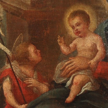 Dipinto Sacra Famiglia con Santi