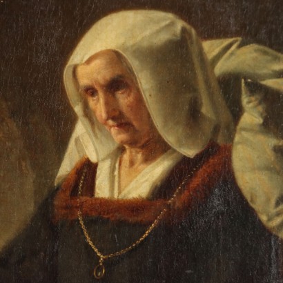 Peinture d'Augustus Friedrich Siegert,Intérieur avec figure féminine,August Friedrich Siegert,August Friedrich Siegert,August Friedrich Siegert,August Friedrich Siegert