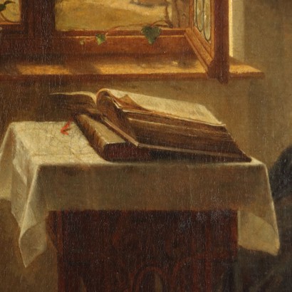 Peinture d'Augustus Friedrich Siegert,Intérieur avec figure féminine,August Friedrich Siegert,August Friedrich Siegert,August Friedrich Siegert,August Friedrich Siegert