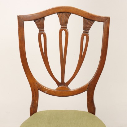 CHAISES, Groupe de cinq chaises en acajou