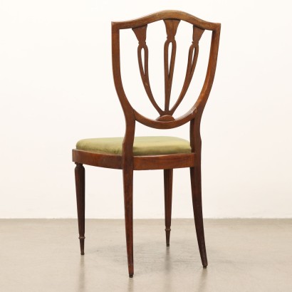 CHAISES, Groupe de cinq chaises en acajou