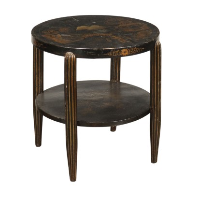Tavolino in Legno Laccato Nero