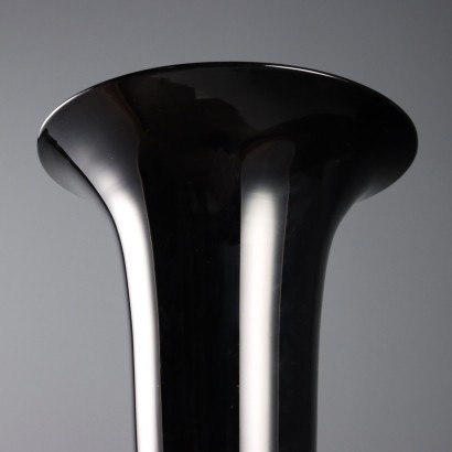 Vase en verre noir Seguso Manufacture