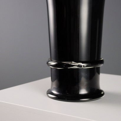 Vase en verre noir Seguso Manufacture