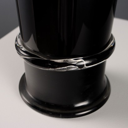 Vase en verre noir Seguso Manufacture