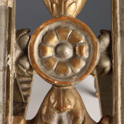 Carved Wooden Lectern with Gilded and Ar