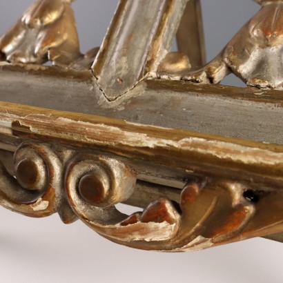 Carved Wooden Lectern with Gilded and Ar