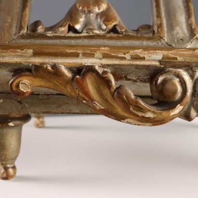 Carved Wooden Lectern with Gilded and Ar