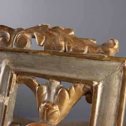 Carved Wooden Lectern with Gilded and Ar