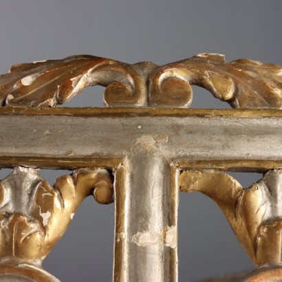 Carved Wooden Lectern with Gilded and Ar