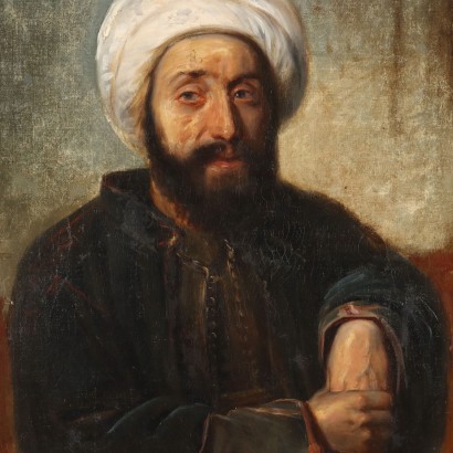 Peinture Portrait d'un Arabe au turban