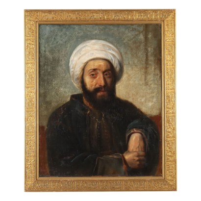 Dipinto Ritratto di Arabo con Turbante