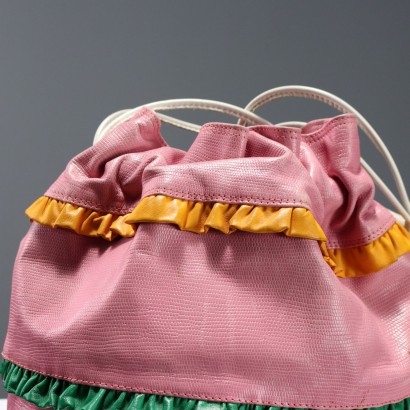 Bolso vintage de piel rosa