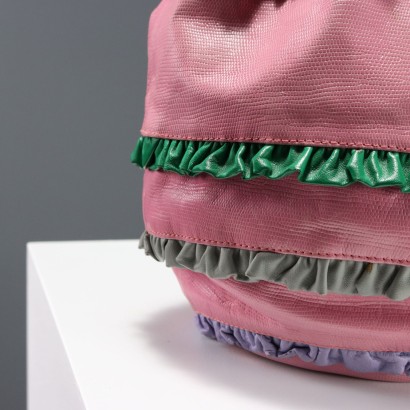 Bolso vintage de piel rosa