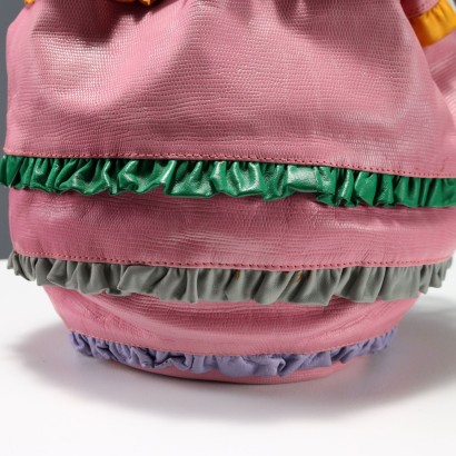 Bolso vintage de piel rosa