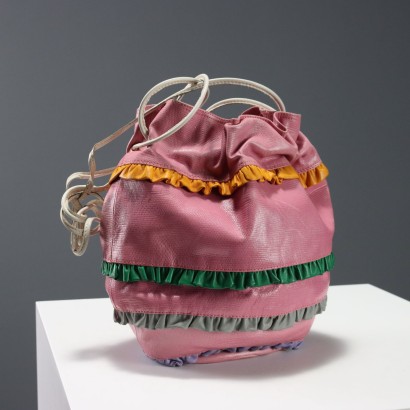 Bolso vintage de piel rosa