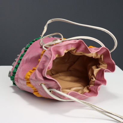 Bolso vintage de piel rosa