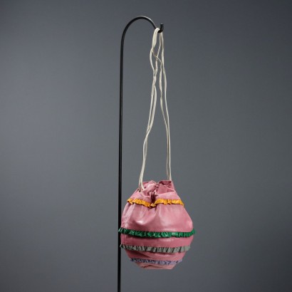 Bolso vintage de piel rosa